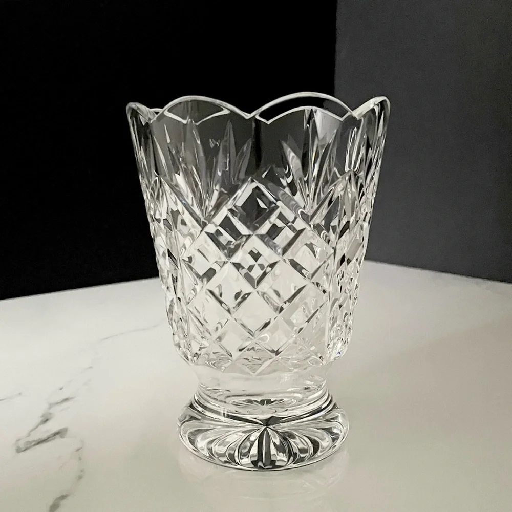 Footed Scalloped Vase - Kilbarry by Waterford Crystal